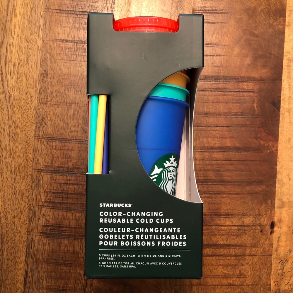Starbucks 2020 Color Changing Cold Cups w/ Straws